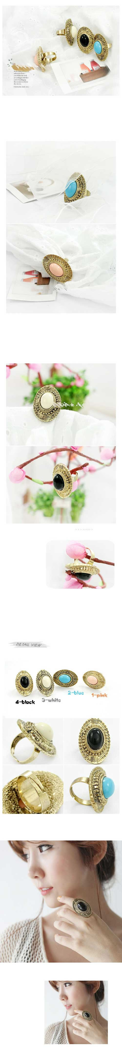 Cocktail Pink Queen Alloy Korean Rings,Fashion Rings