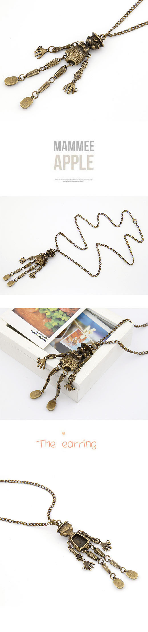 Foldable Bronze Scarecrow Design Alloy Chains,Chains