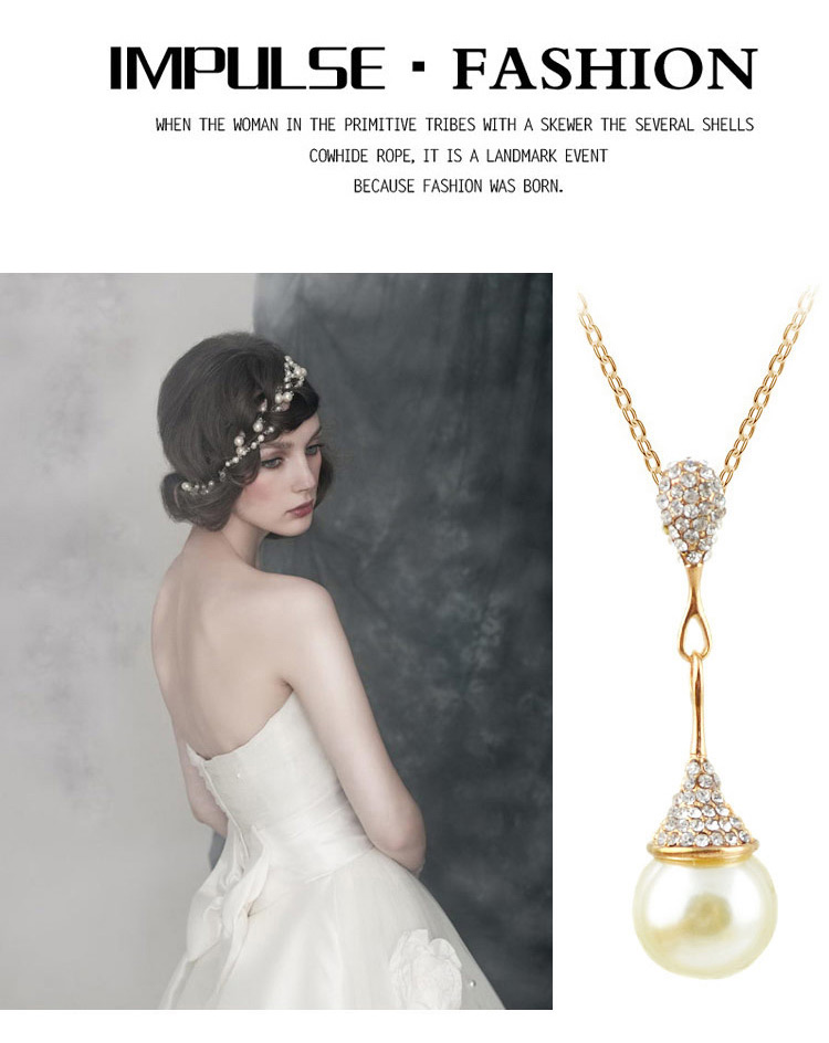 Fashion Champagne Pearls&diamond Decorated Jewelry Sets,Jewelry Sets