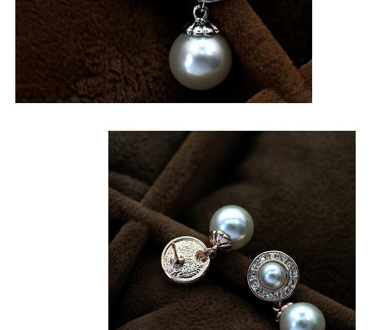 Elegant Silver Color Pearls&diamond Decorated Jewelry Sets,Jewelry Sets
