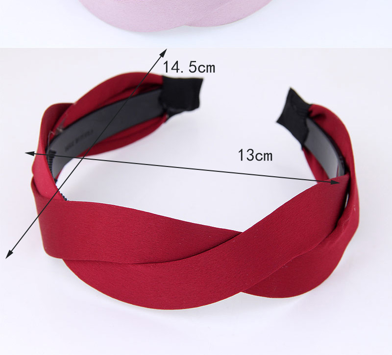 Elegant Red Pure Color Decorated Cross Design Hair Hoop,Head Band