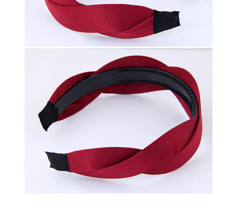 Elegant Red Pure Color Decorated Cross Design Hair Hoop,Head Band