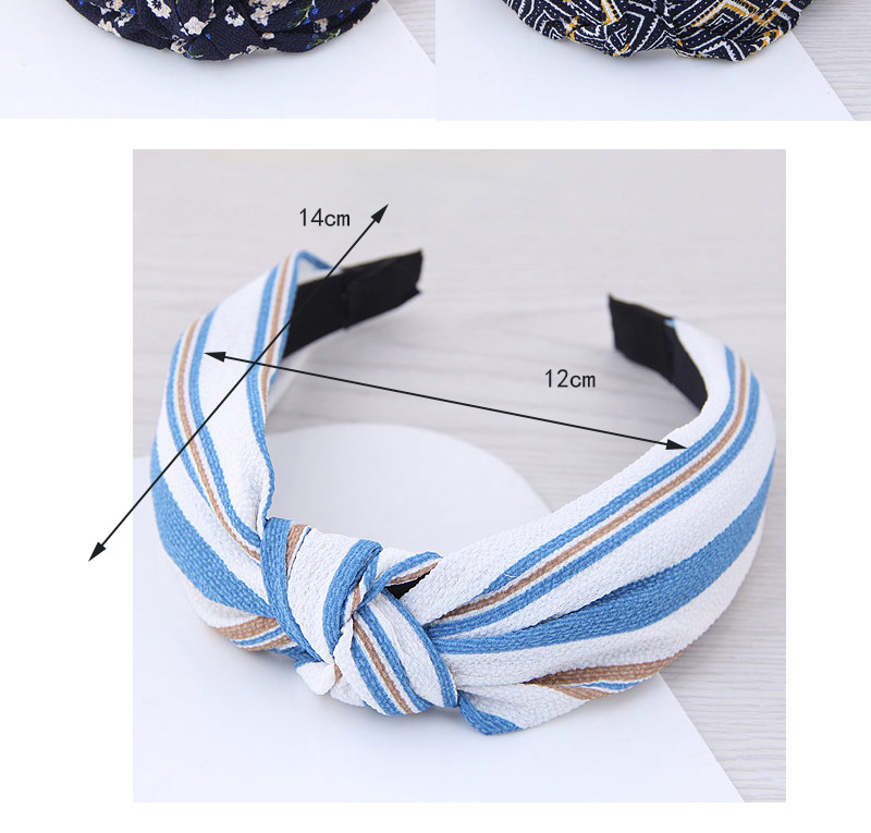 Lovely Blue Flower Pattern Decorated Cross Design Hair Hoop,Head Band
