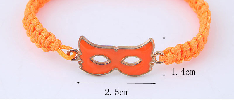 Fashion Orange Mask Shape Decorated Weave Simple Bracelet,Fashion Bracelets