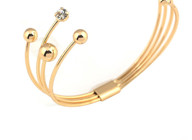Fashion Gold Color Pearl&diamond Decorated Simple Bracelet,Fashion Bangles