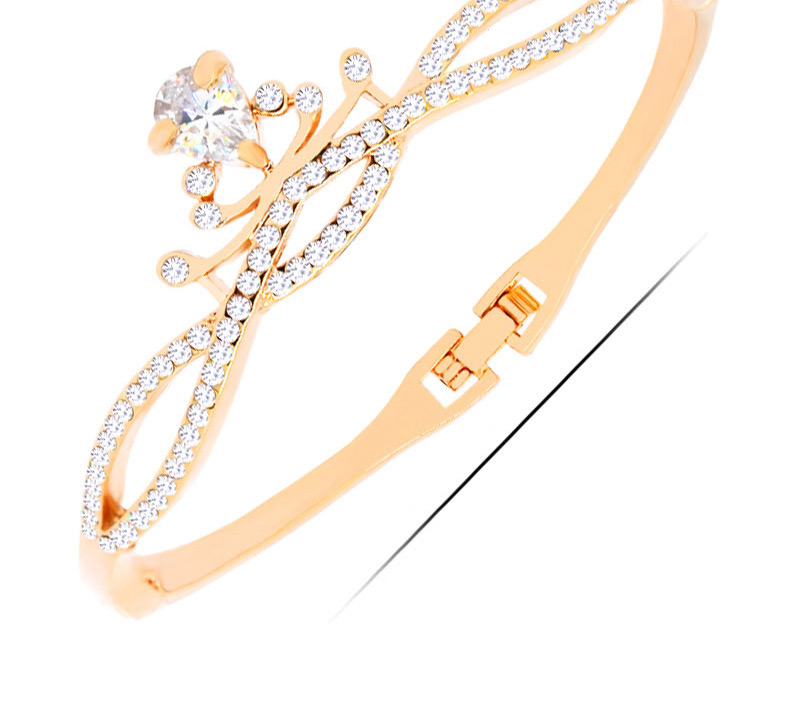 Fashion Gold Color Crown Shape Decorated Simple Bracelet,Fashion Bangles
