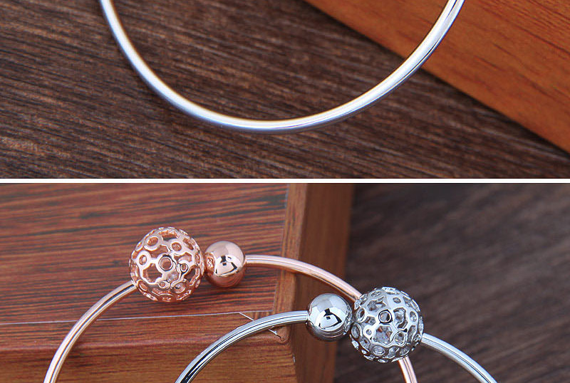 Fashion Silver Color Round Ball Decorated Hollow Out Bracelet,Fashion Bangles