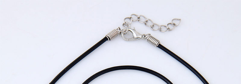 Trendy Black Pure Color Decorated Simple Necklace,Bib Necklaces
