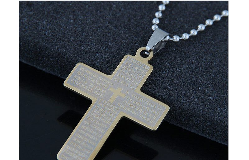 Trendy Yellow Cross Pendant Decorated Simple Necklace,Necklaces