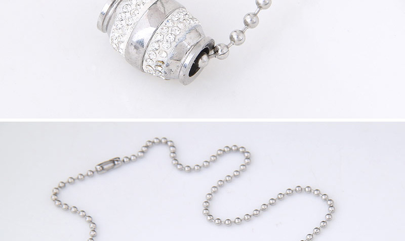 Trendy Silver Color Beads&diamond Decorated Pure Color Necklace,Necklaces