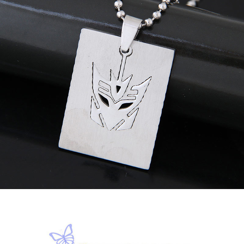 Trendy Silver Color Transformers Pattern Decorated Simple Necklace,Necklaces