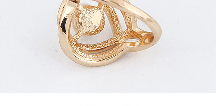 Sweet Gold Color Pearls&diamond Decorated Hollow Out Ring,Fashion Rings