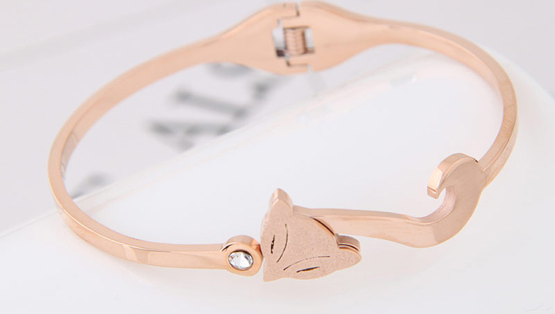 Fashion Rose Gold Fox Shape Decorated Bracelet,Fashion Bangles