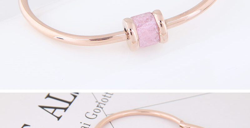 Fashion Rose Gold+pink Oval Shape Decorated Bracelet,Fashion Bangles