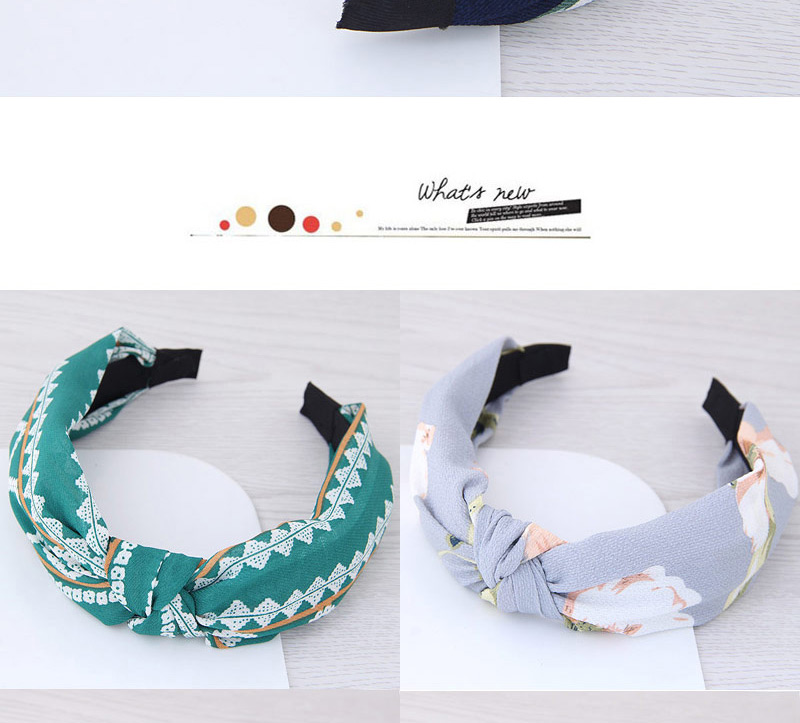 Fashion Blue+white Flower Pattern Decorated Hair Hoop,Head Band