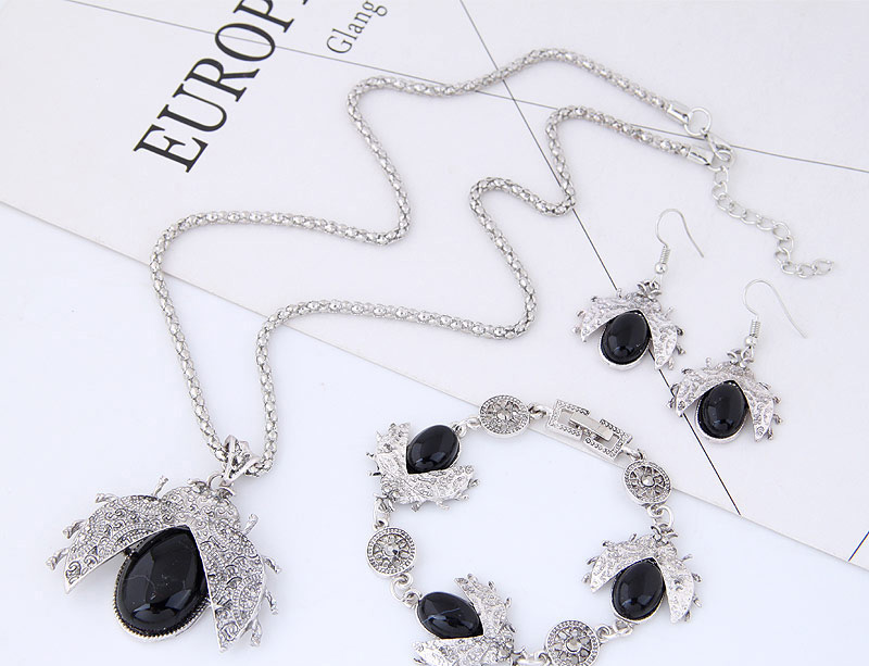 Fashion Black Beetle Shape Decorated Jewelry Setgs,Jewelry Sets