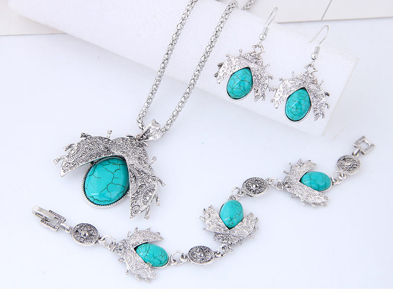 Fashion Blue Beetle Shape Decorated Jewelry Setgs,Jewelry Sets