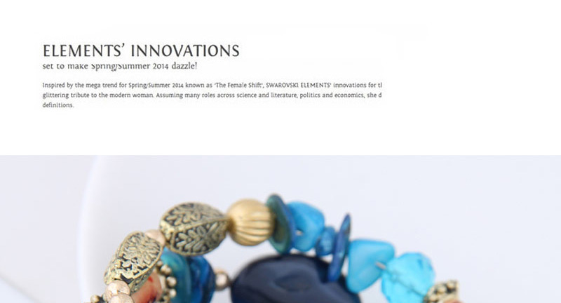 Fashion Blue+navy Color Matching Decorated Multi-layer Bracelet,Fashion Bracelets