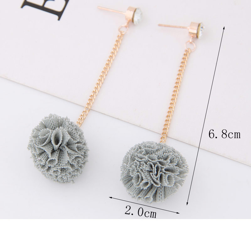 Sweet Beige Flower Pendant Decorated Long Earrings,Drop Earrings