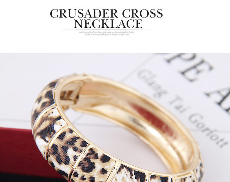 Personality Multi-color Leopard Pattern Decorated Bracelet,Fashion Bangles