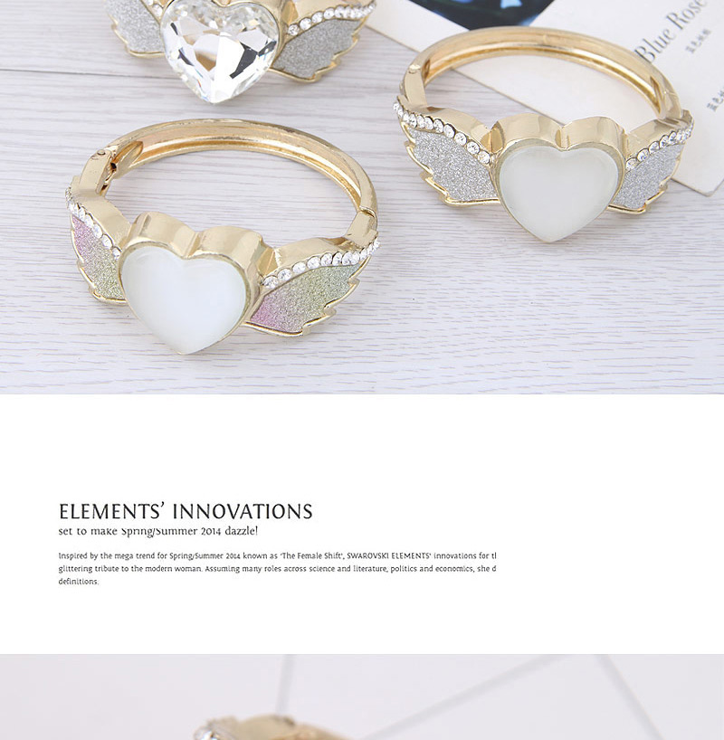 Lovely Multi-color Heart Sahpe Decorated Bracelet,Fashion Bangles