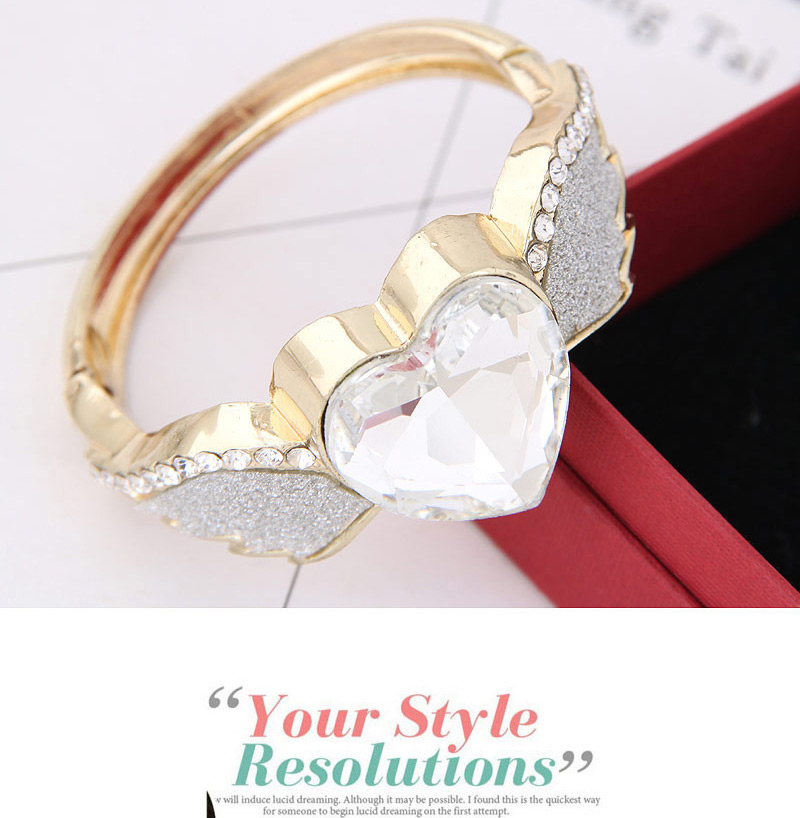 Lovely White Heart Sahpe Decorated Bracelet,Fashion Bangles