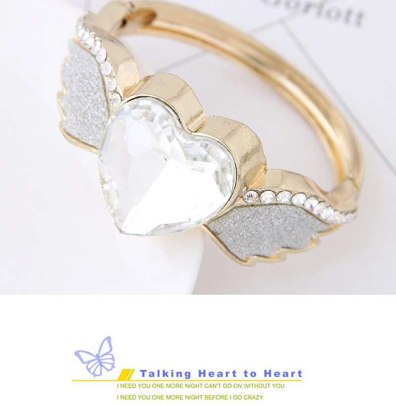 Lovely White Heart Sahpe Decorated Bracelet,Fashion Bangles