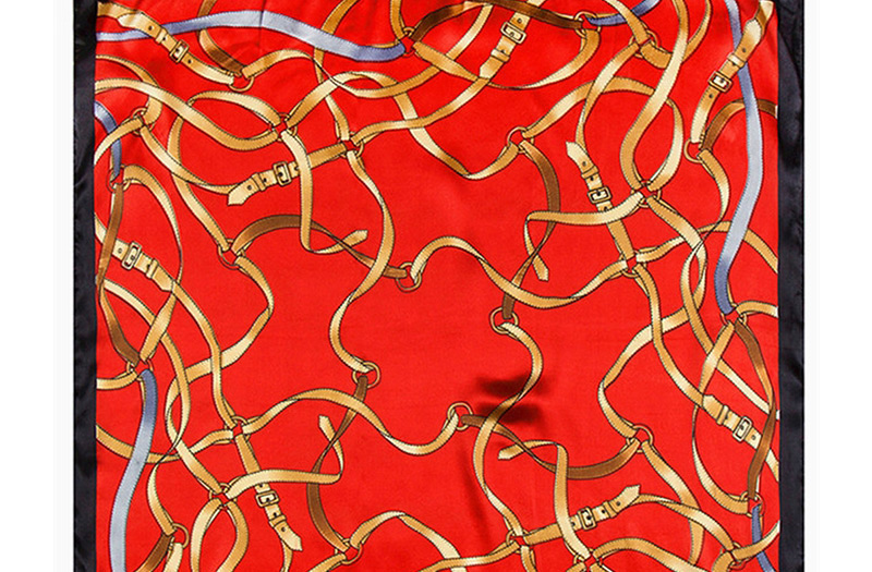 Fashion Red Belt Pattern Decorated Simple Scarf,Thin Scaves