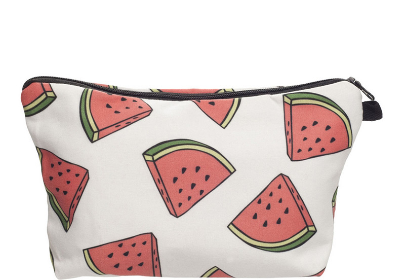 Fashion White Watermelon Pattern Decorated Cosmetic Bag,Home storage