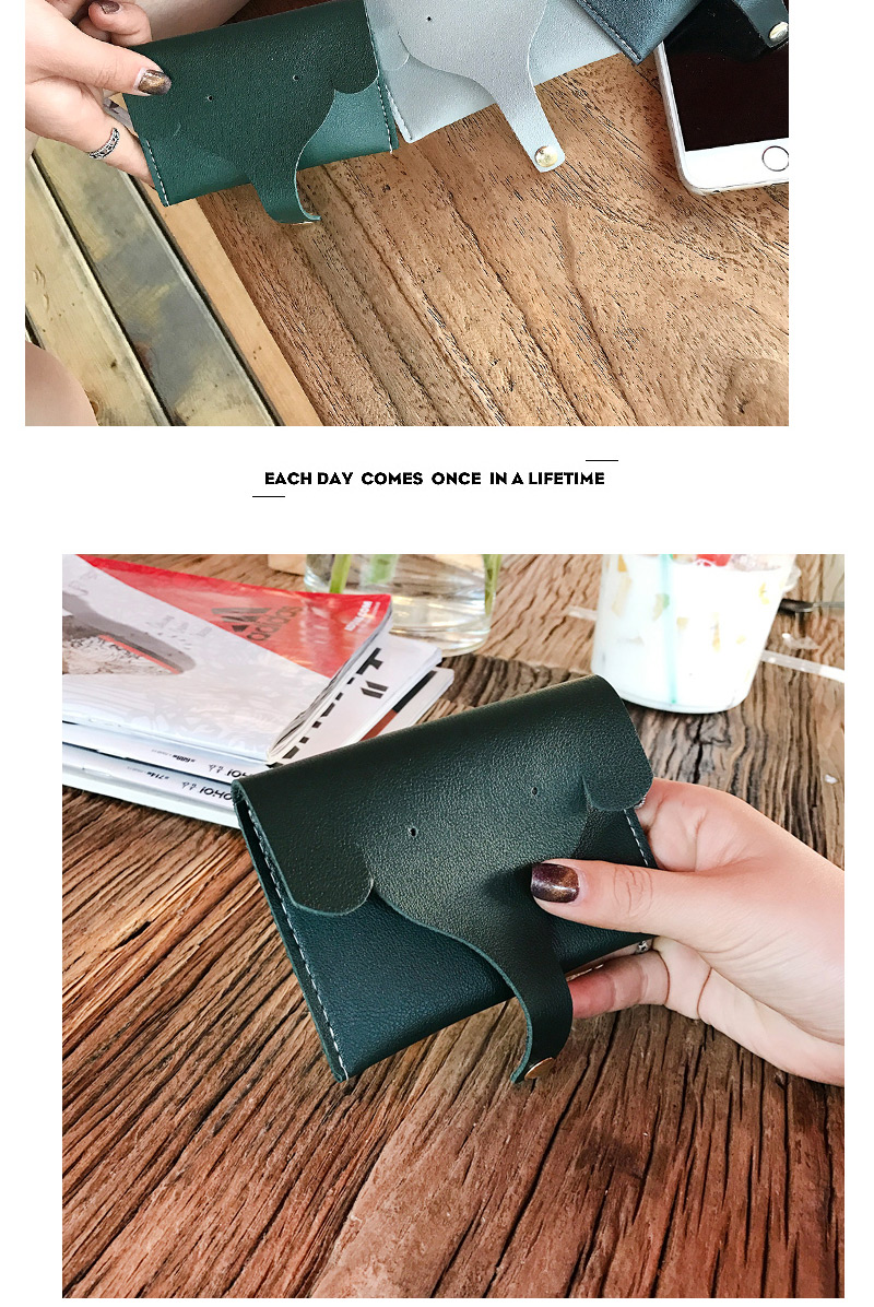 Lovely Black Elephant Shape Decorated Pure Color Wallet,Wallet