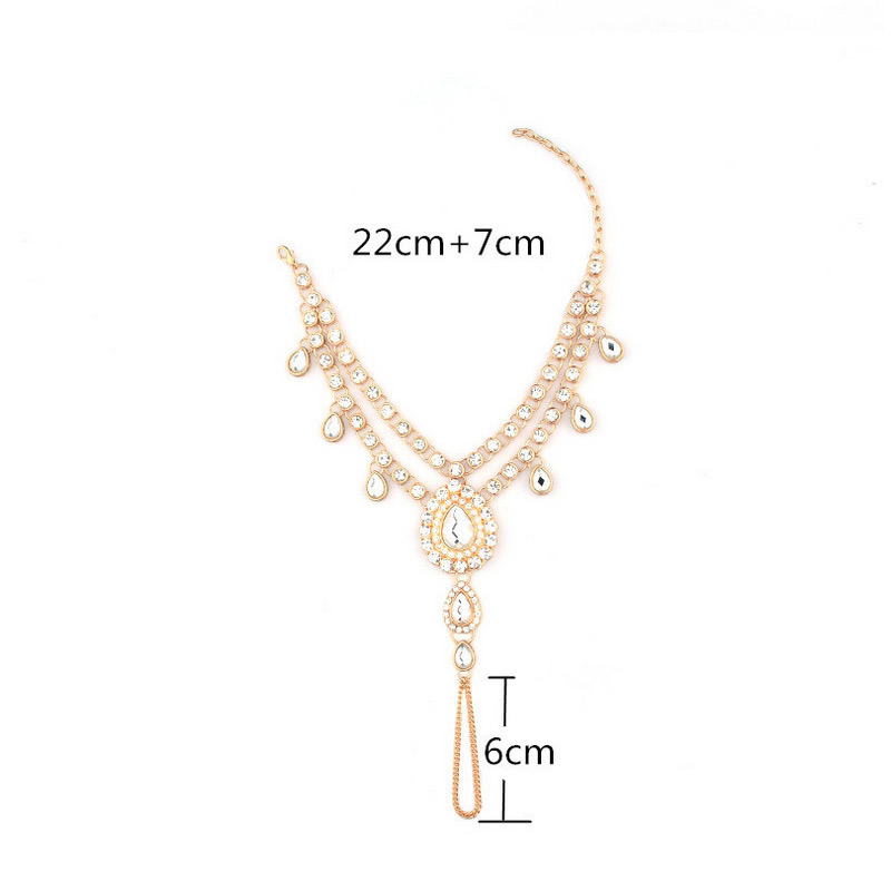 Fashion Golf Color Diamond Decorated Water Drop Shape Pure Color Anklet,Fashion Anklets
