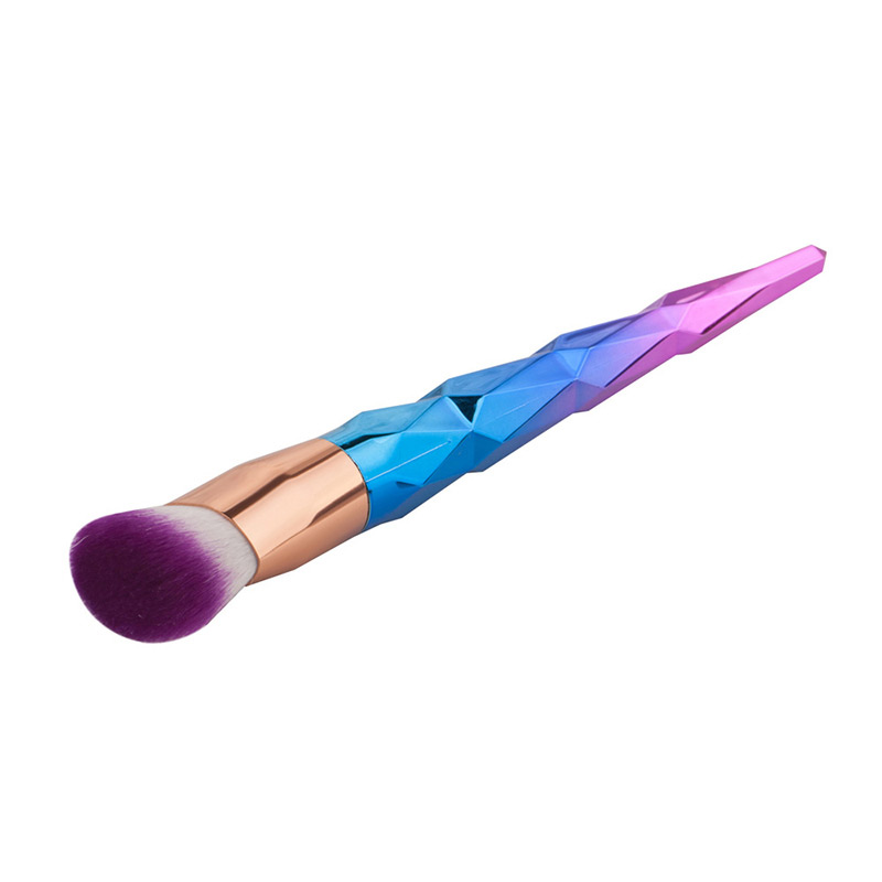 Fashion Pink+blue Color Matching Decorated Simple Makeup Brush(1pc),Beauty tools