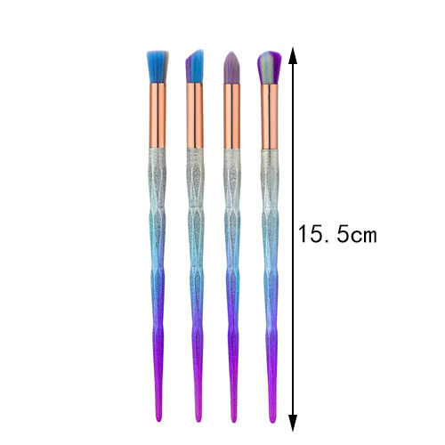 Fashion Multi-color Color Matching Decorated Simple Makeup Brush(4pcs),Beauty tools