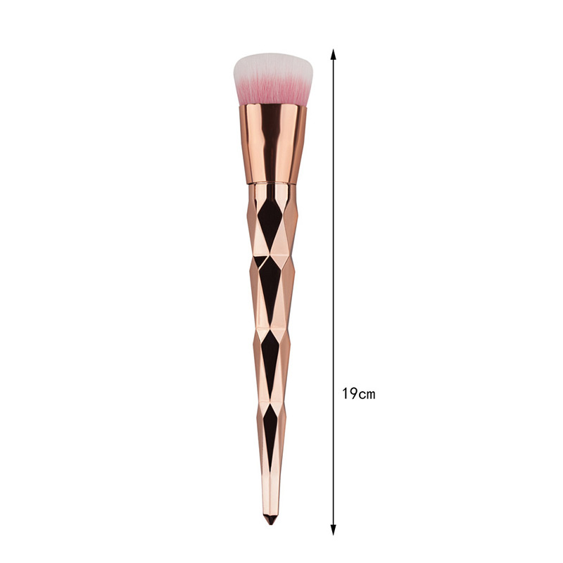 Fashion Rose Gold Pure Color Decorated Simple Makeup Brush(1pc),Beauty tools