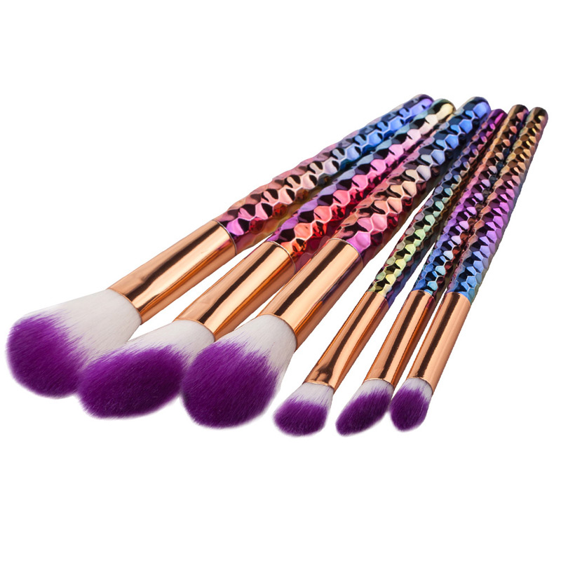Fashion Multi-color Color Matching Decoraed Simple Makeup Brush (6 Pcs),Beauty tools