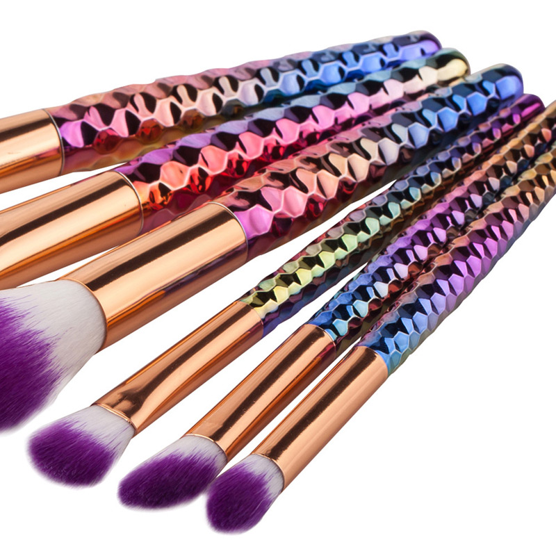Fashion Multi-color Color Matching Decoraed Simple Makeup Brush (6 Pcs),Beauty tools