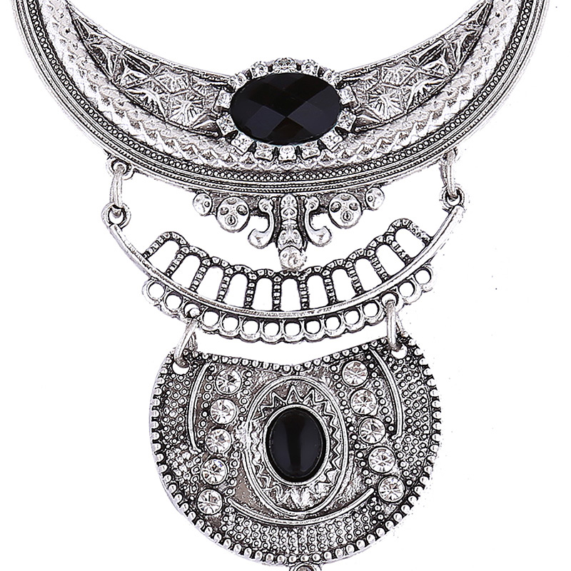 Vintage Black Oval Shape Decorated Jewelry Sets,Jewelry Sets