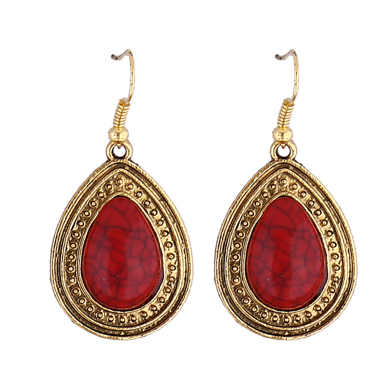 Vintage Red Oval Shape Decorated Jewelry Sets,Jewelry Sets