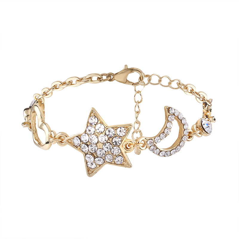 Elegant Gold Color Star&moon Decorated Bracelet,Fashion Bracelets