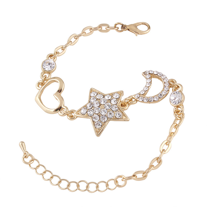 Elegant Gold Color Star&moon Decorated Bracelet,Fashion Bracelets