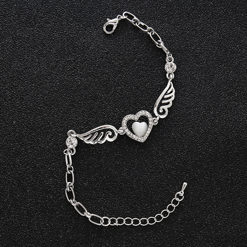 Elegant Silver Color Heart&wing Shape Decorated Bracelet,Fashion Bracelets
