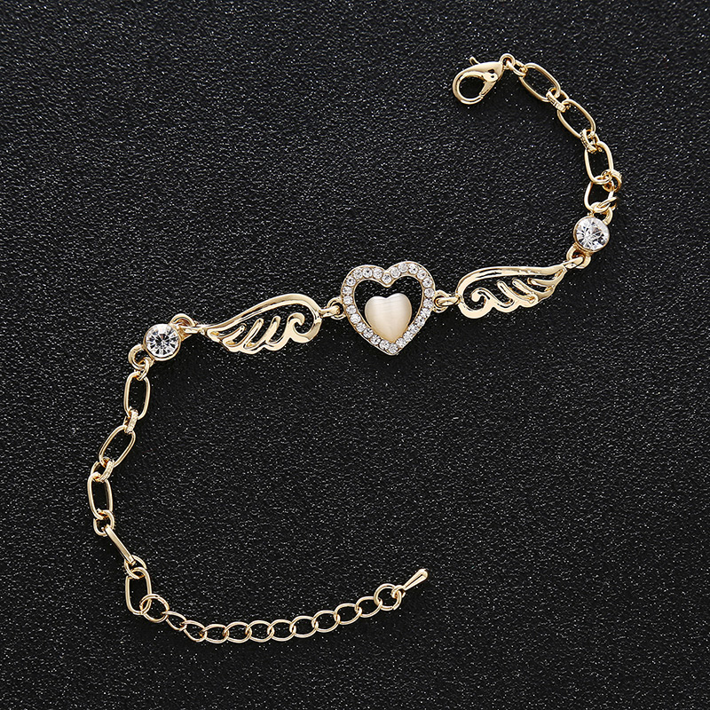 Elegant Gold Color Heart&wing Shape Decorated Bracelet,Fashion Bracelets