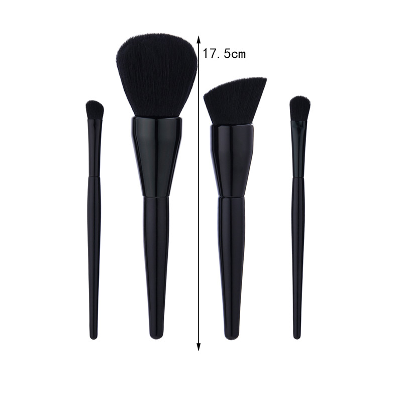 Fahsion Black Pure Color Decorated Brush (4pcs),Beauty tools