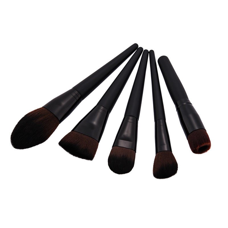 Fahsion Black Pure Color Decorated Brush (5pcs),Beauty tools