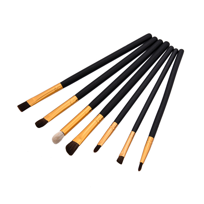 Fahsion Black+gold Color Color-matching Decorated Brush (7pcs),Beauty tools
