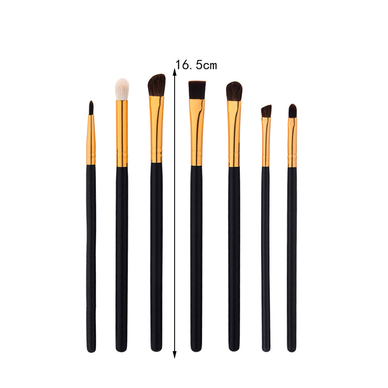 Fahsion Black+gold Color Color-matching Decorated Brush (7pcs),Beauty tools