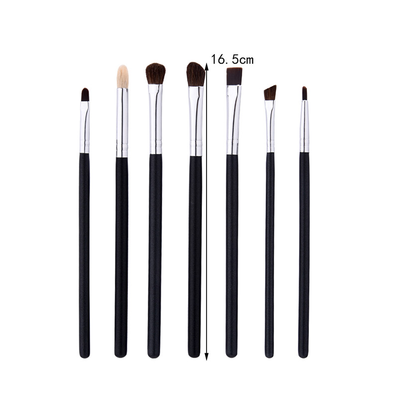Fahsion Black+silver Color Color-matching Decorated Brush (7pcs),Beauty tools
