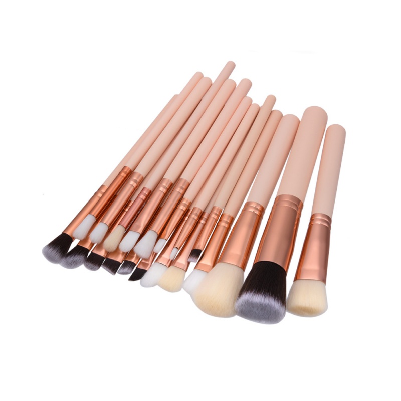 Fashion Beige Pure Color Decorated Brush (20pcs),Beauty tools