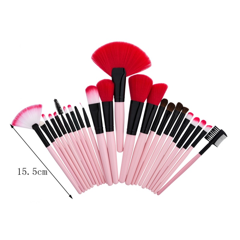 Fashion Pink Color-matching Decorated Brush (24pcs),Beauty tools