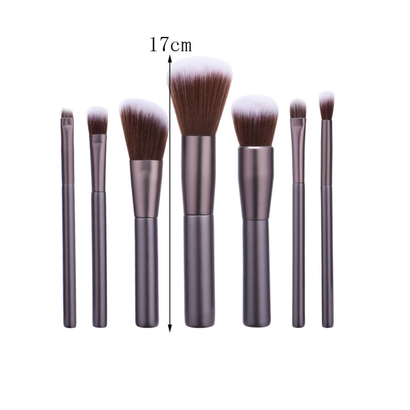 Fashion Dark Gray Pure Color Decorated Brush (7pcs),Beauty tools